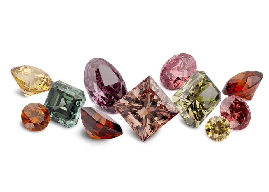 Nevermined Fancy Vivid Colours und Fancy Cut Diamanten LGD lab grown