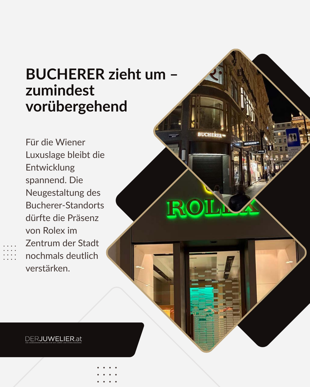 Bucherer Umzug Wien Kärtnerstraße Rolex Monobrand