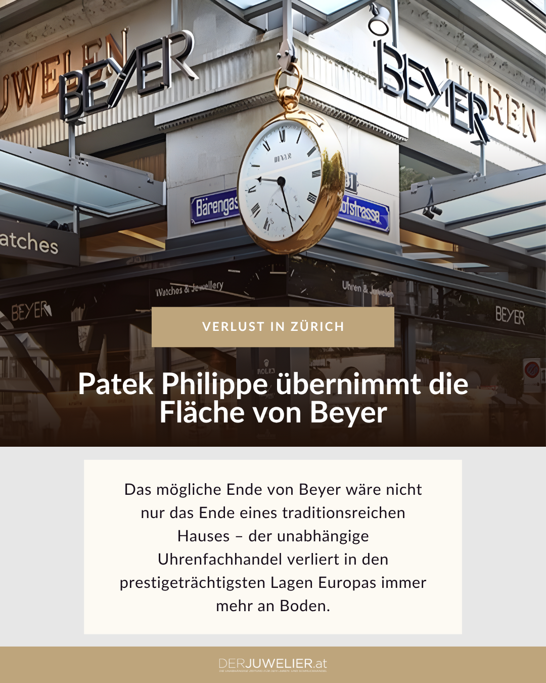 Chronometrie Beyer Zürich Patek Philippe Übernahme DJ