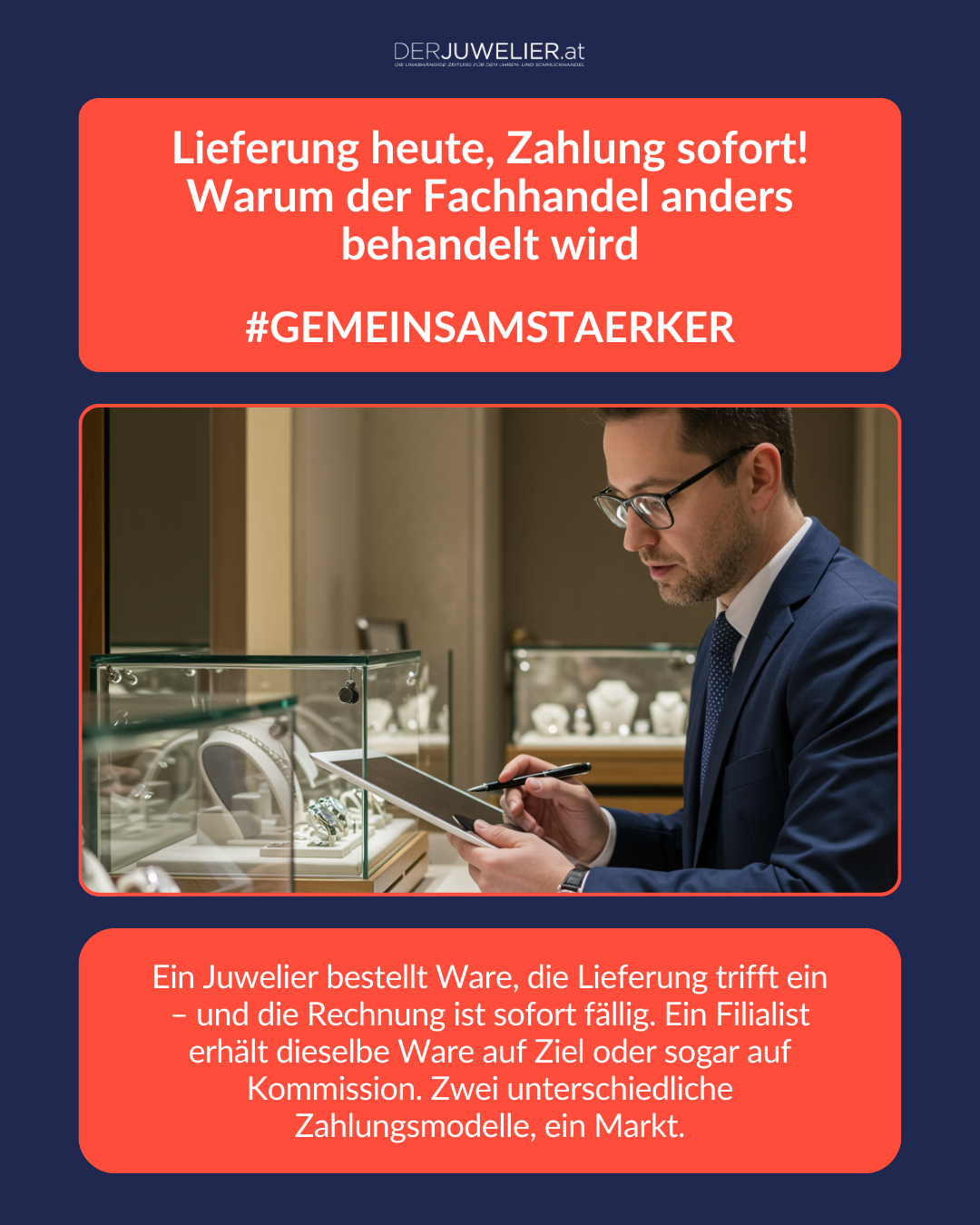 #gemeinsamstaerker Zahlungsmodell Juwelier Filialist DJ
