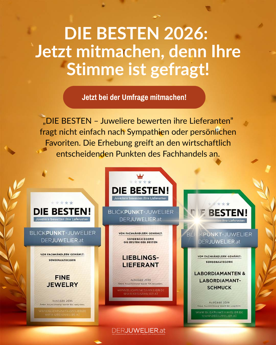 Die Besten 2026 Umfrage Juweliere bewerten Lieferanten DJ