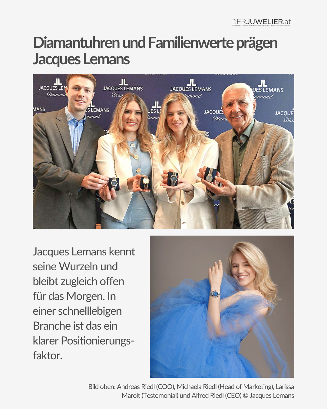 Jacques Lemans Diamantuhren Larissa Marolt