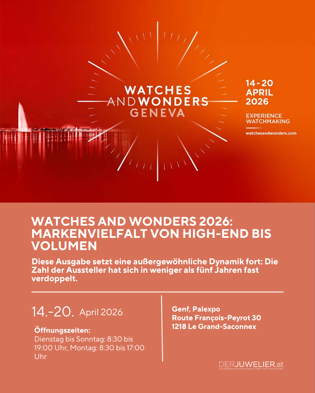 Watches and Wonders 2026 Genf Messe Uhren Info DJ